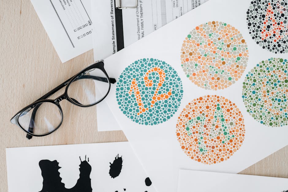 Eye chart with letters and numbers for vision assessment
